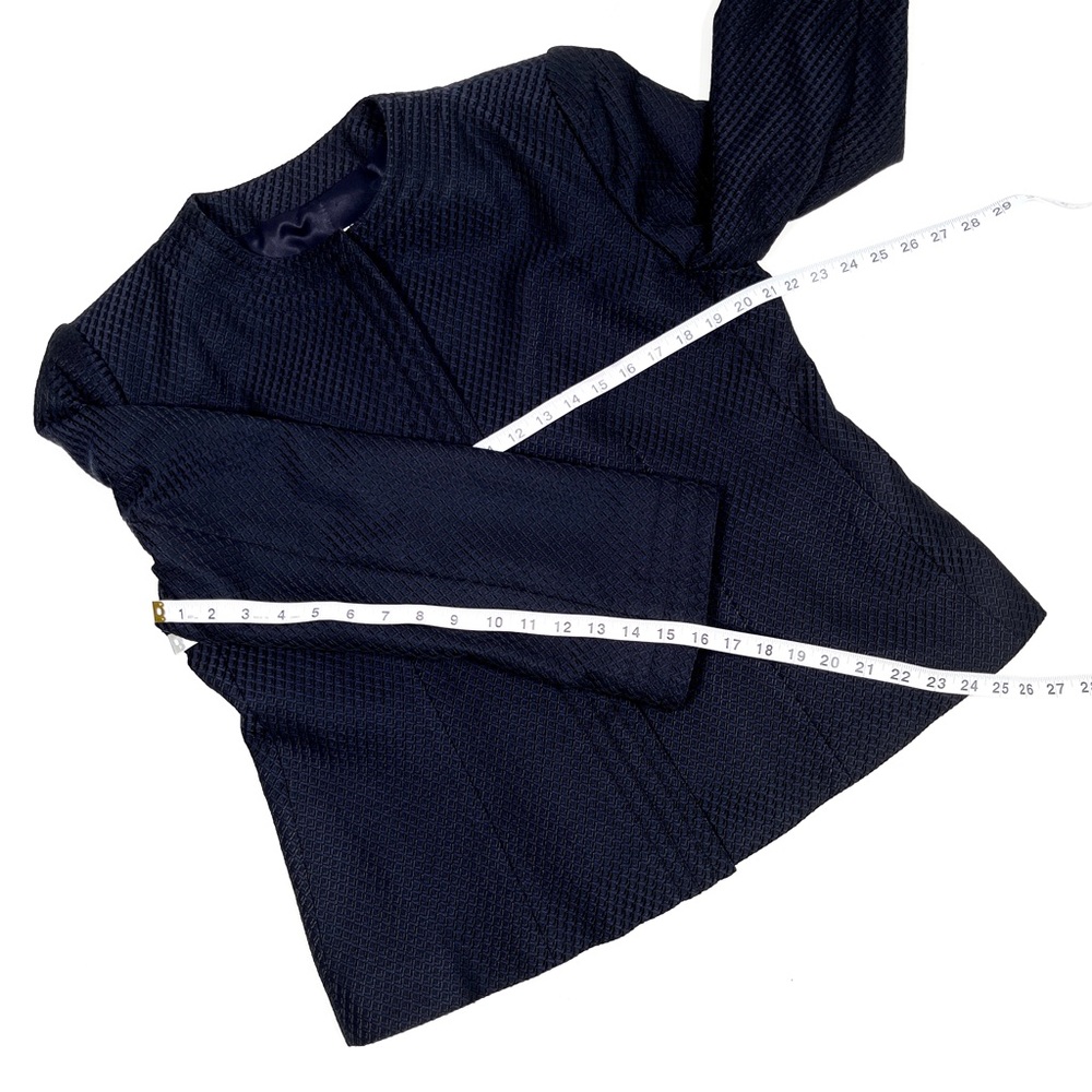 ARMANI COLLEZIONI wool silk blend  navy blue purple jacquard jacket RN 103723 - Picture 10 of 14